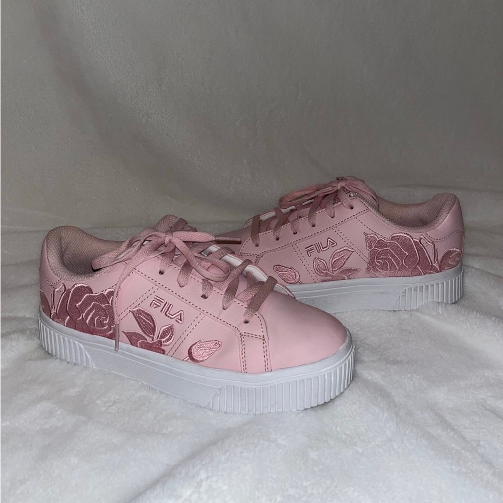 Custom Fila Pink Casual Sneakers